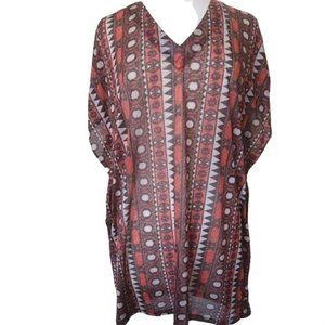 H&M | Print Tunic Sheer Top